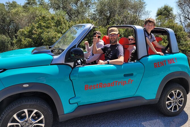 Drive a convertible along the coast and visit Eze and Fragonard - Electric convertible driving on the Côte d’Azur: fun with structure