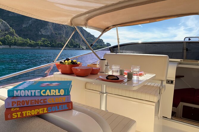 Exclusive Private Boat Tour on a Luxury Day Cruiser - Nice/Monaco - Plage d’Eze-sur-Mer: the turquoise stop with a star-villa sightline