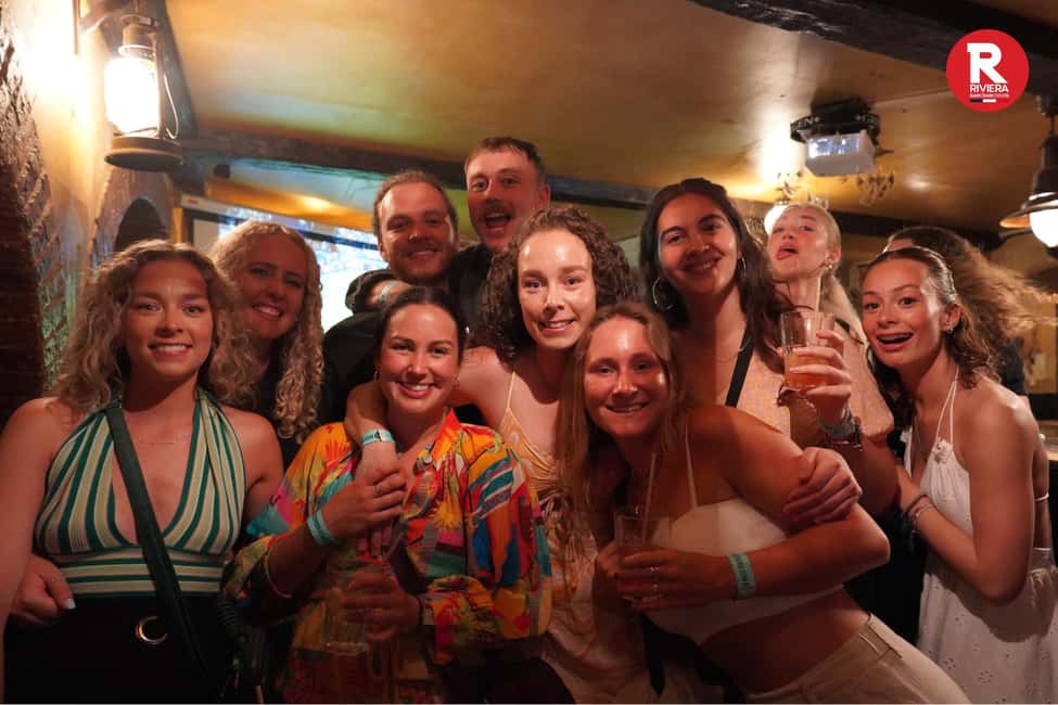Nice: 4 Bar, 1 Club Riviera Bar Crawl Party with Free Shots - Starting at Villa Saint Exupery Beach: Easy to Find, Easy to Join