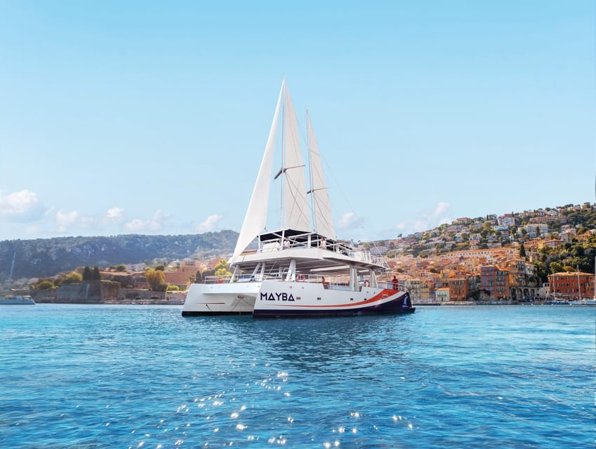 Nice : Dinner at Sea on a Maxi Catamaran - Villefranche, Cap Ferrat - Sunset sailing to Villefranche-sur-Mer or Saint-Jean Cap Ferrat
