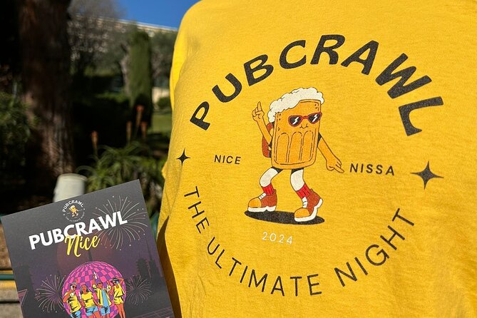 Nice: Pub Crawl Yellow – Social Bars, Games & VIP Club Entry - Stop 1: AKATHOR PUB (32 Cr Saleya) around 9pm