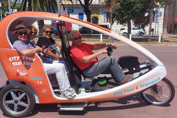 Nice: Visit of Nice by electrically assisted bike taxi 1 hour. - Sea-Edge Nice: Quai des États-Unis, the Two-Wars Memorial, and Bay Views