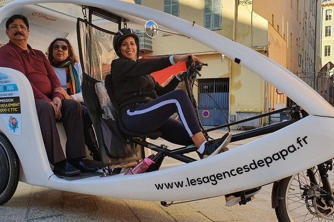 Nice: Visit of Nice by electrically assisted bike taxi 1 hour. - Where the Tour Starts: Fontaine du Soleil and the Place Masséna Loop